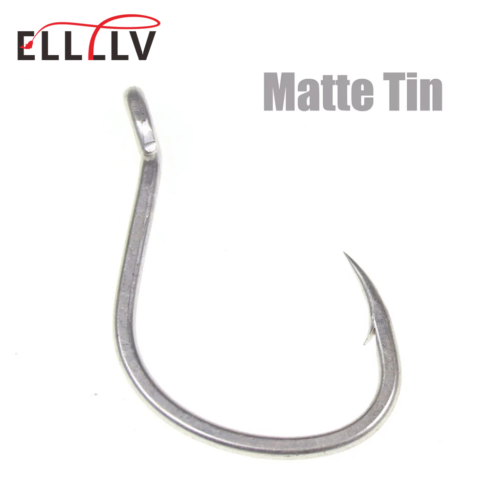 Fishing Hook Offset - 10 Pcs Matte Timah Anti-Karat Air