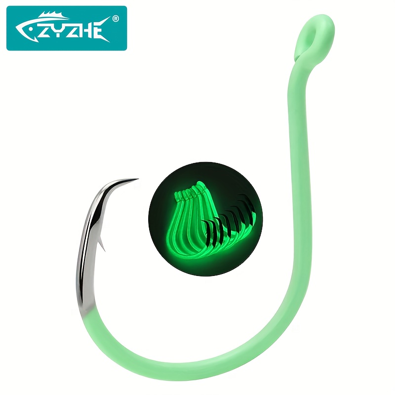 Fishing Hook Circle - ZYZHE 10 Buah/Kotak Kail Lingkaran Bercahaya