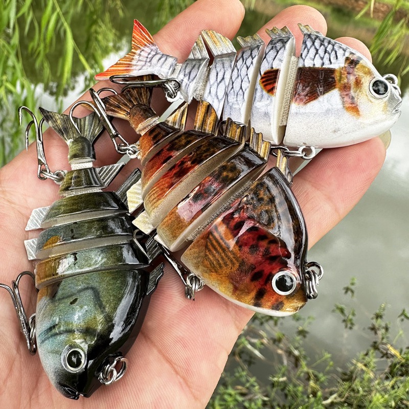 Fishing Hook Treble - Umpan Pancing Swimbait Multi-jointed 8cm16g Bentuk