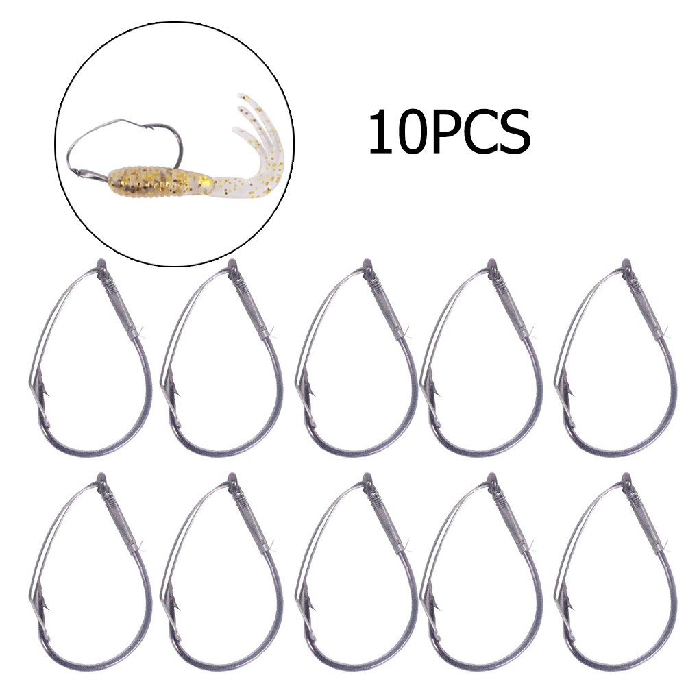 Fishing Hook Weedless - 10 buah/kotak baja karbon tinggi backy