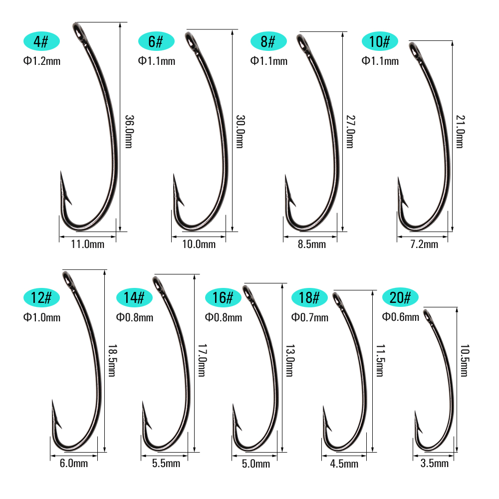 ICERIO 100 Buah 3X Panjang Bat - Fishing Hook Size ulasan dan harga