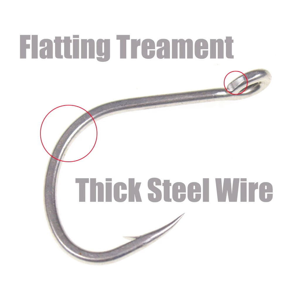 10 Pcs Matte Timah Anti-Karat  - Fishing Hook Offset ulasan dan harga