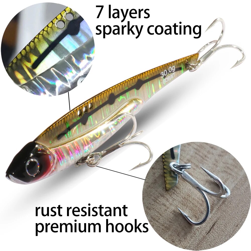 GOBAIT VIB umpan pancing 20g 2 - Fishing Hook Treble ulasan dan harga