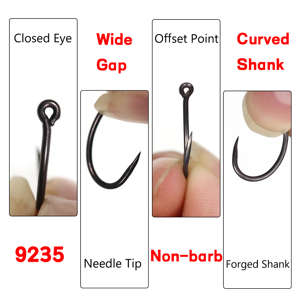 50PCS Mata Kail Pancing Ikan M - Fishing Hook Barbless ulasan dan harga