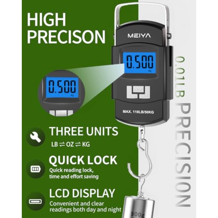 Timbangan Ikan Digital 110lb/5 - Fishing Hook Stainless Steel ulasan dan harga
