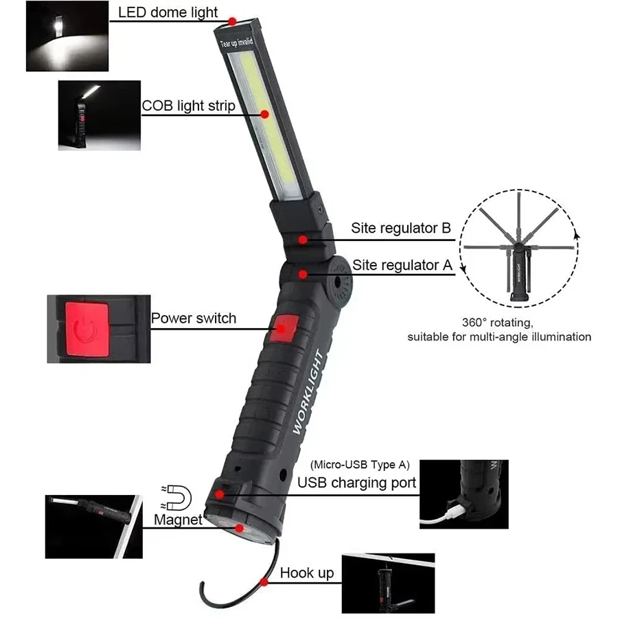 Lampu Kerja Magnetik Isi Ulang - Fishing Hook ulasan dan harga