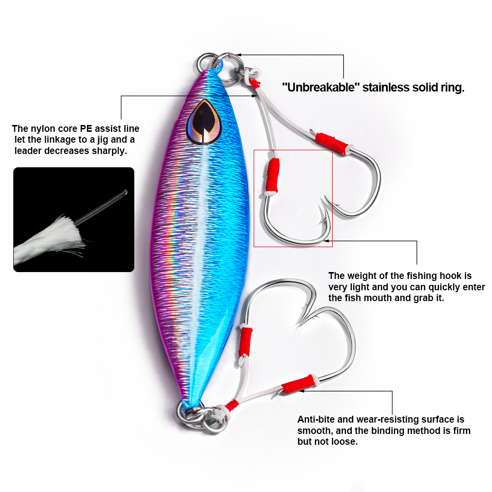 PROBEROS 2 buah kait bantuan m - Fishing Hook Barbless ulasan dan harga