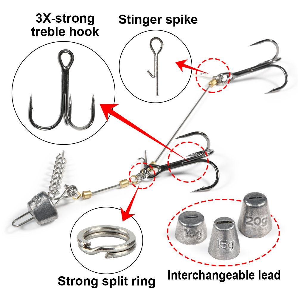 Spinpoler The Pike Stinger Rig - Fishing Hook Size ulasan dan harga
