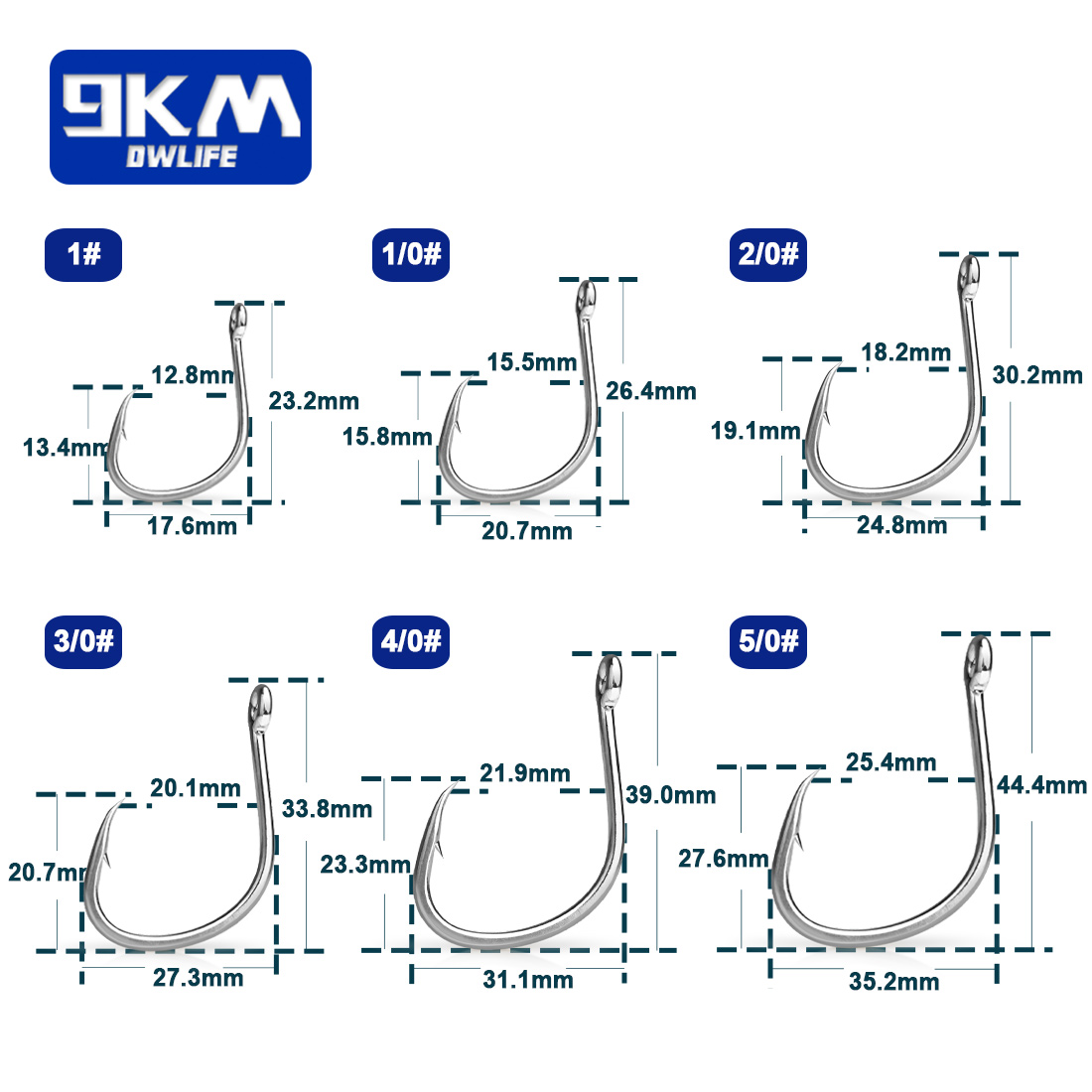 Kait pancing air asin 9KM, kai - Fishing Hook Circle ulasan dan harga