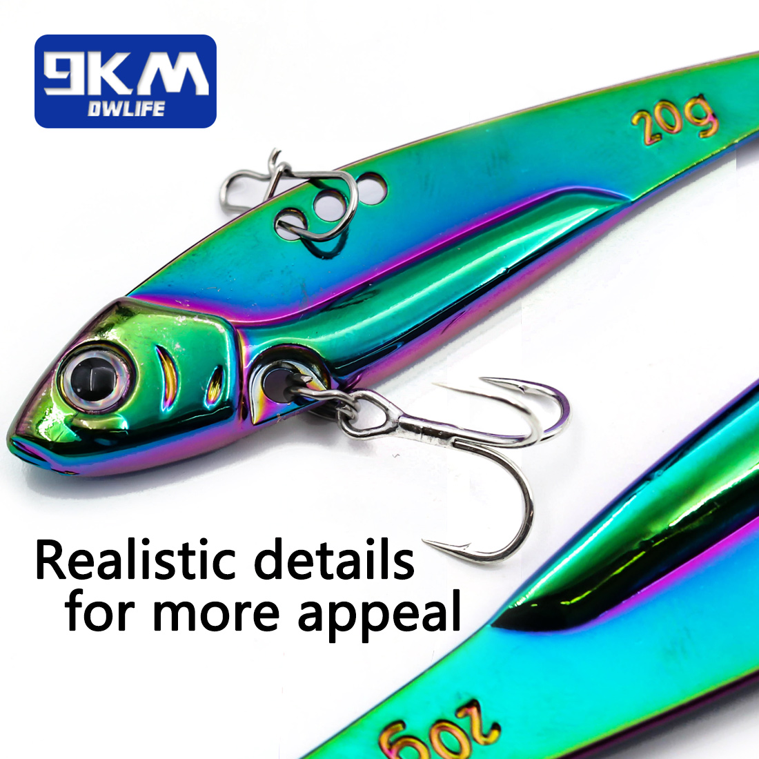 Umpan Pancing Logam 9KM 1PCS,  - Fishing Hook Treble ulasan dan harga