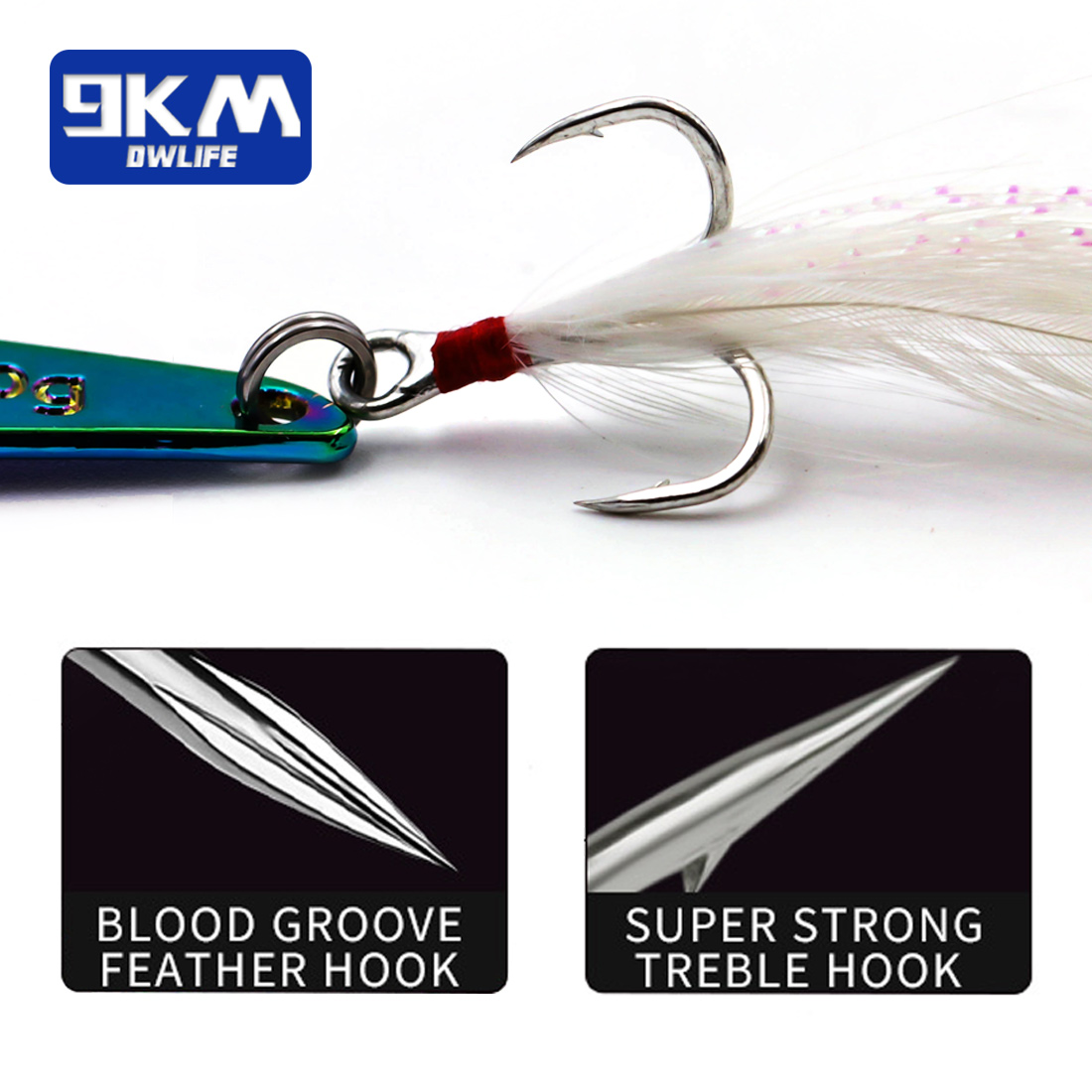 Umpan Pancing Logam 9KM 1PCS,  - Fishing Hook Treble ulasan dan harga