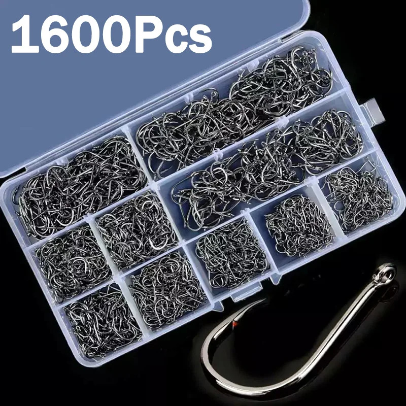 50-1600Pcs/Kotak Kail Pancing  - Fishing Hook Circle ulasan dan harga
