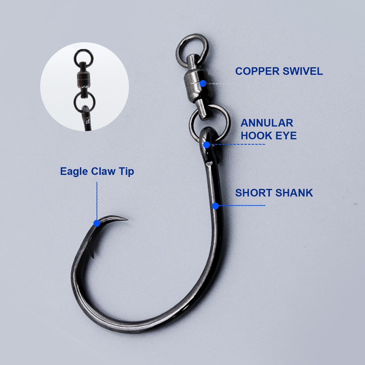 ZYZHE 3/6/9pcs Kail Bulat Deng - Fishing Hook Circle ulasan dan harga