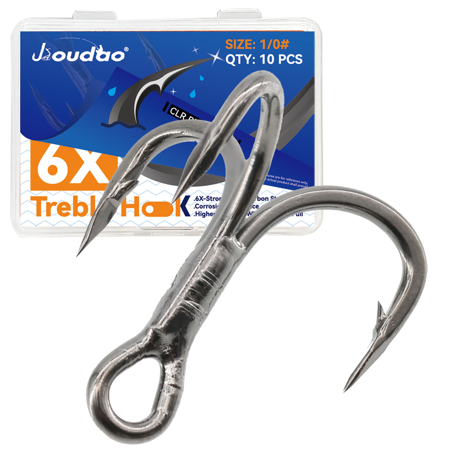 6X kail pancing Treble 10 buah - Fishing Hook Offset ulasan dan harga