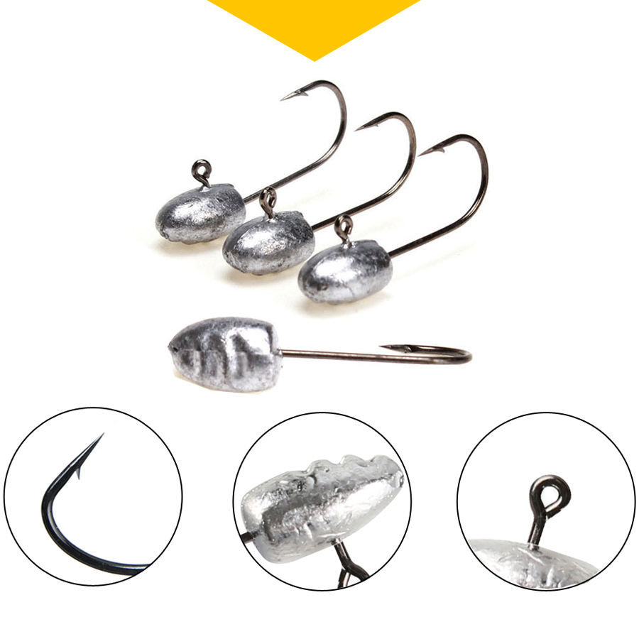Terkena Oval Jig Kepala Jig Ka - Fishing Hook Barbless ulasan dan harga