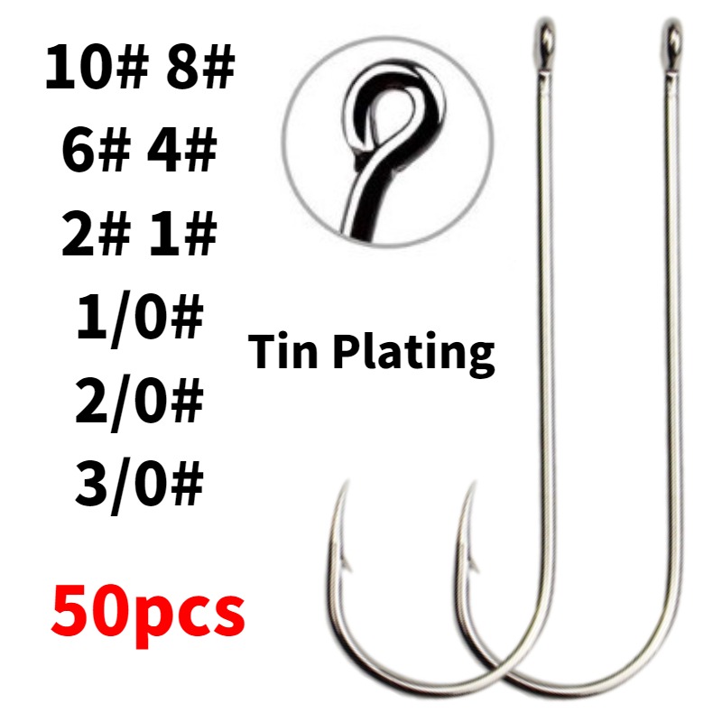 50 buah kail lingkaran air asi - Fishing Hook Circle ulasan dan harga