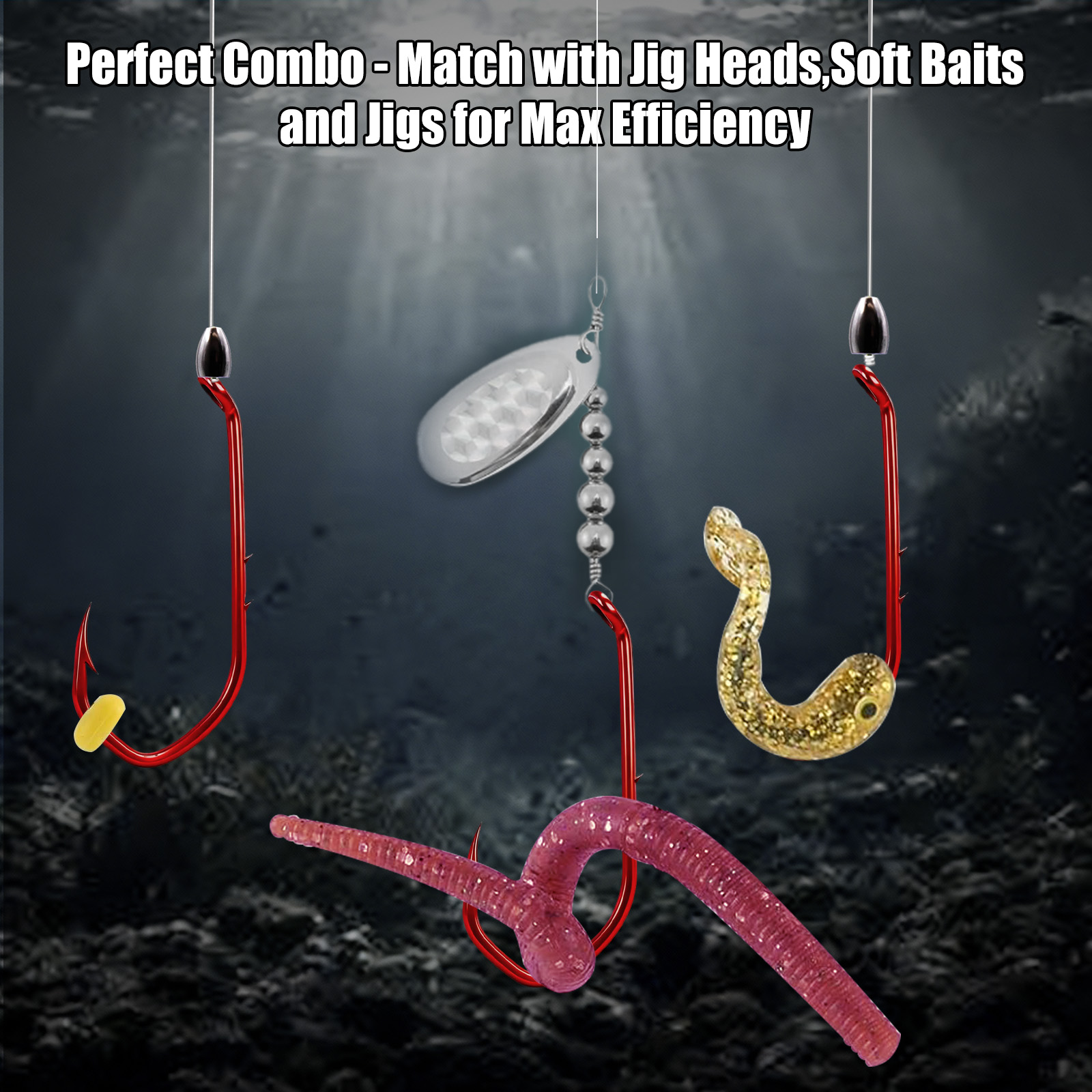 9KM Baitholder Hook 50-100pcs  - Fishing Hook Circle ulasan dan harga
